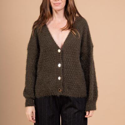 Chaleco corte en maille efecto duveteux PG2520