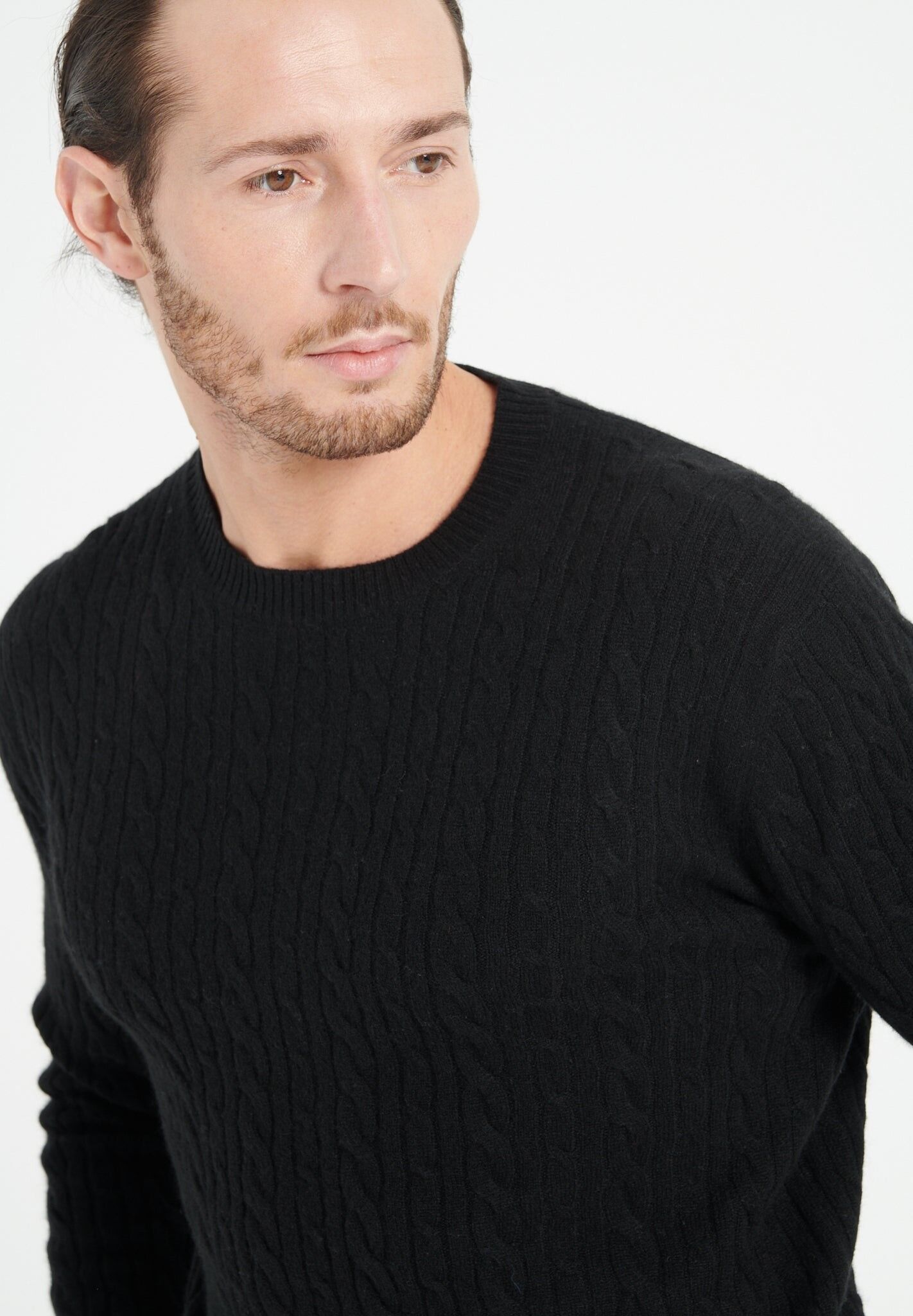 Schwarzer Herren-Kaschmirpullover mit Rundhalsausschnitt – ZACH 5