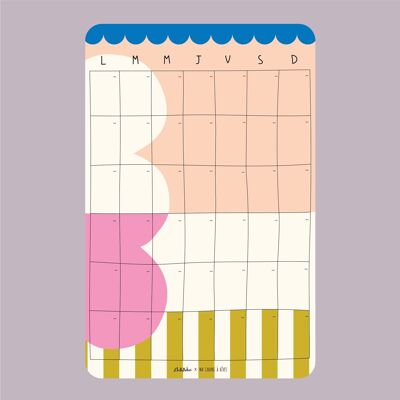Calendario mensual magnético Taxi Brousse Pop