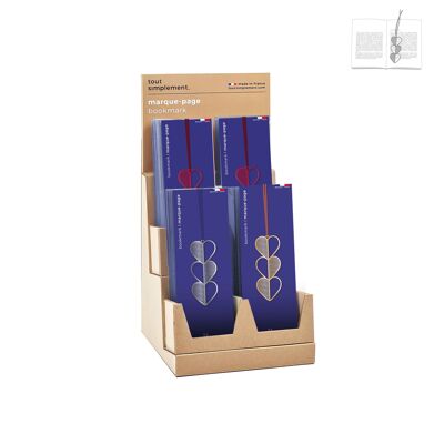 Display full of 48 heart bookmarks