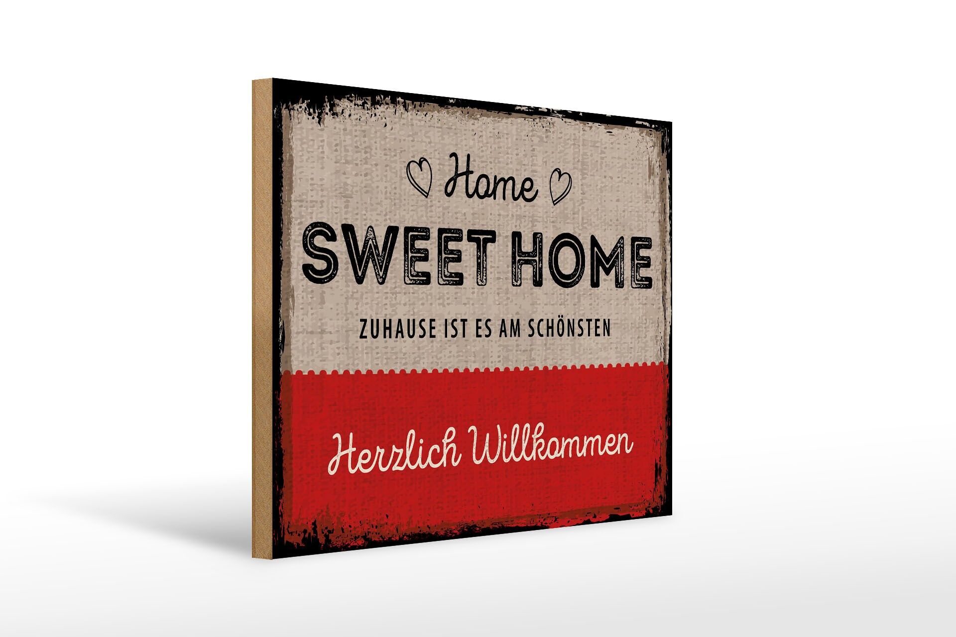 Wooden sign saying 30x40 cm home sweet home welcome decoration sign