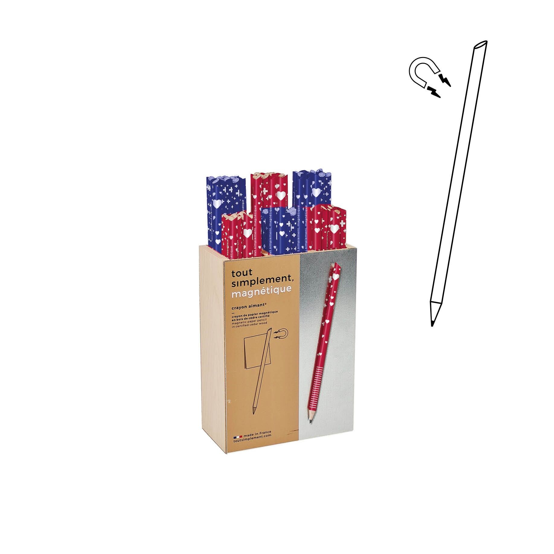 Display mit 120 herzförmigen Bleistiften