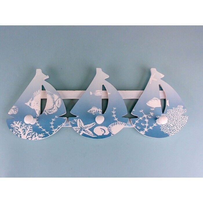 Ganci appendiabiti Flotilla di barche a vela, 39x16 cm