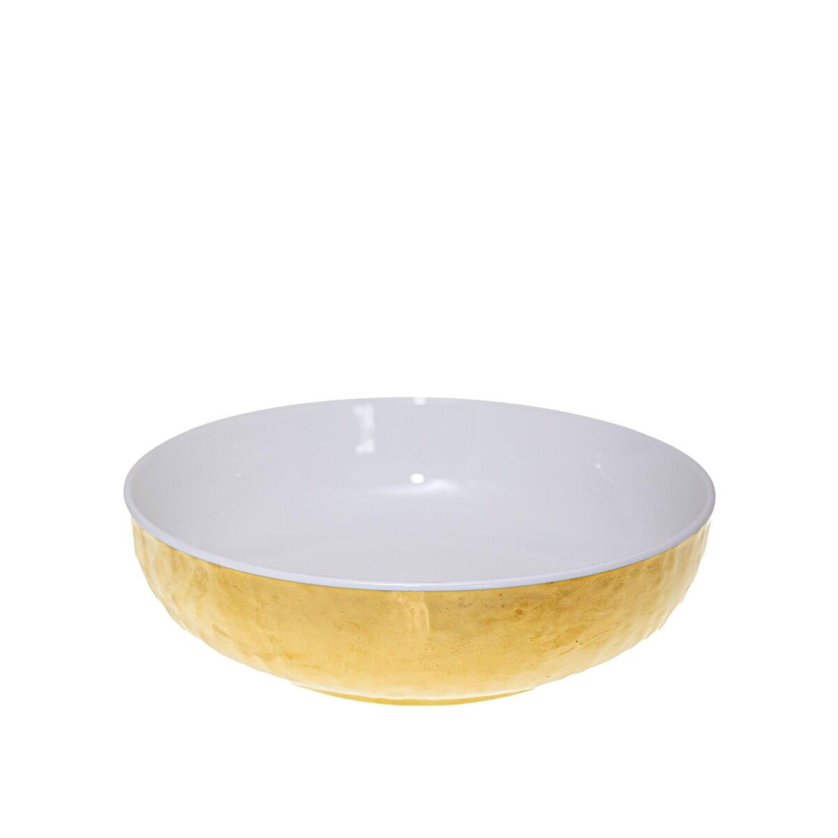 White and gold salad bowl 25cm