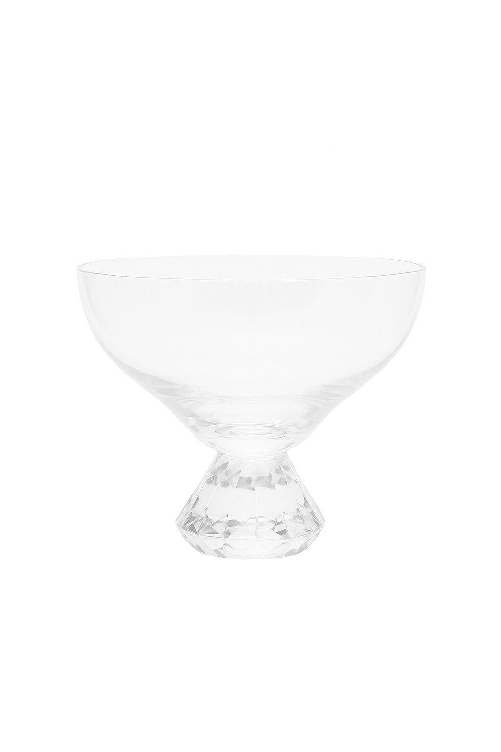 Salad bowl with diamond foot 22.5 x 22.5x16.5cm
