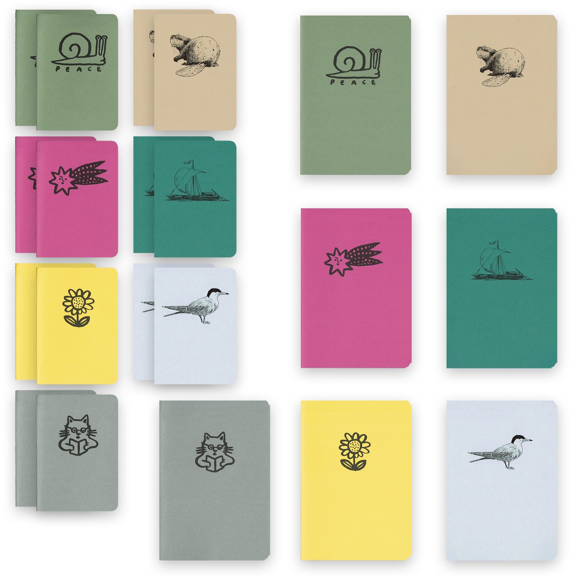 Pack Mix - Collection Les simples (21 cahiers lignés)