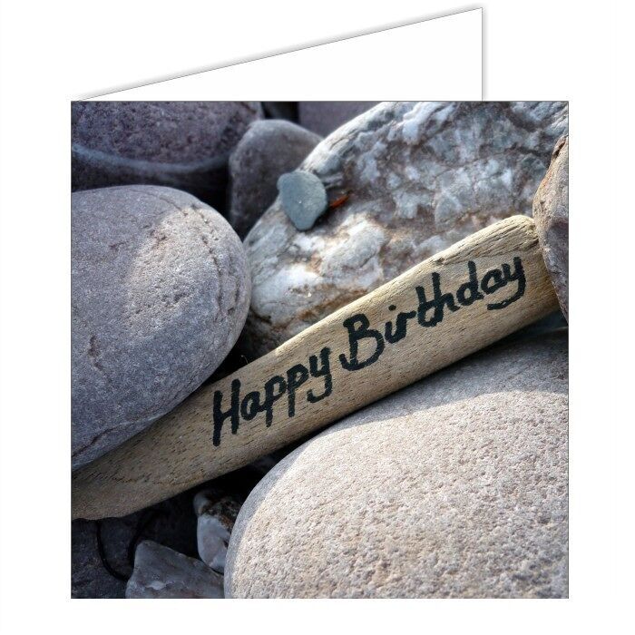 Biglietto "Buon compleanno" (Pebble) SandScript