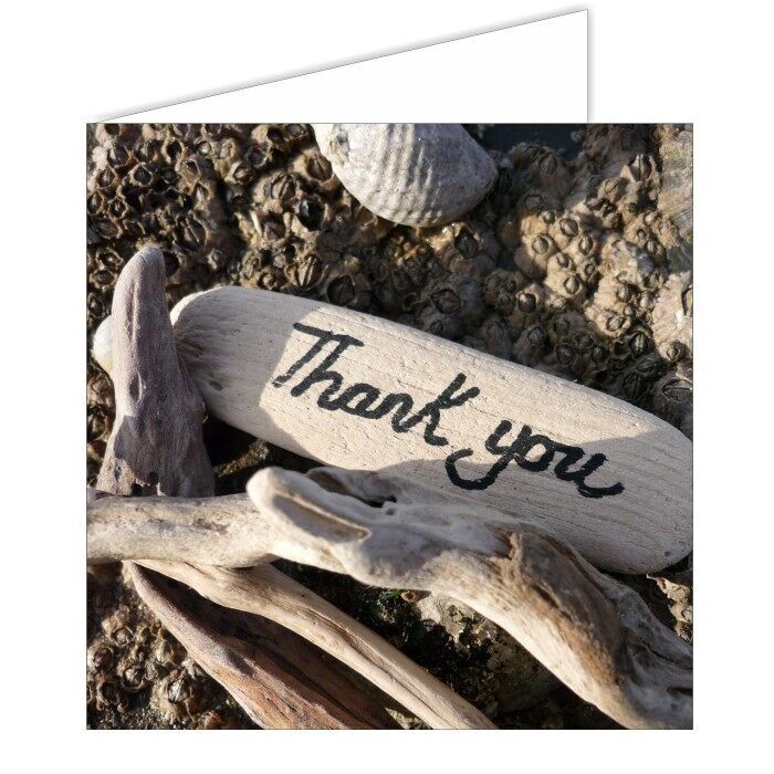 Biglietto di auguri SandScript "Grazie" (Pebble)