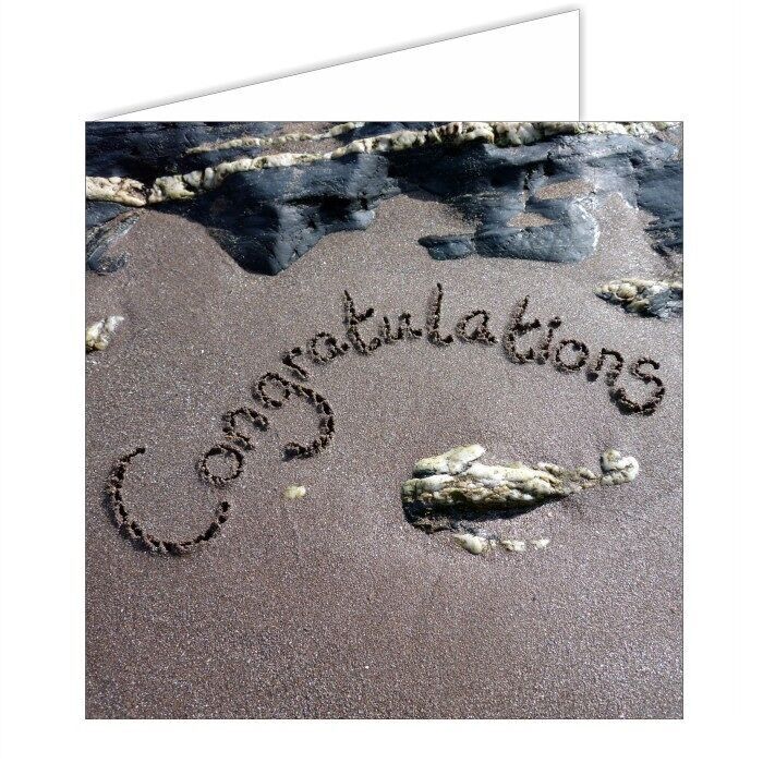 Biglietto di auguri SandScript "Congratulazioni"