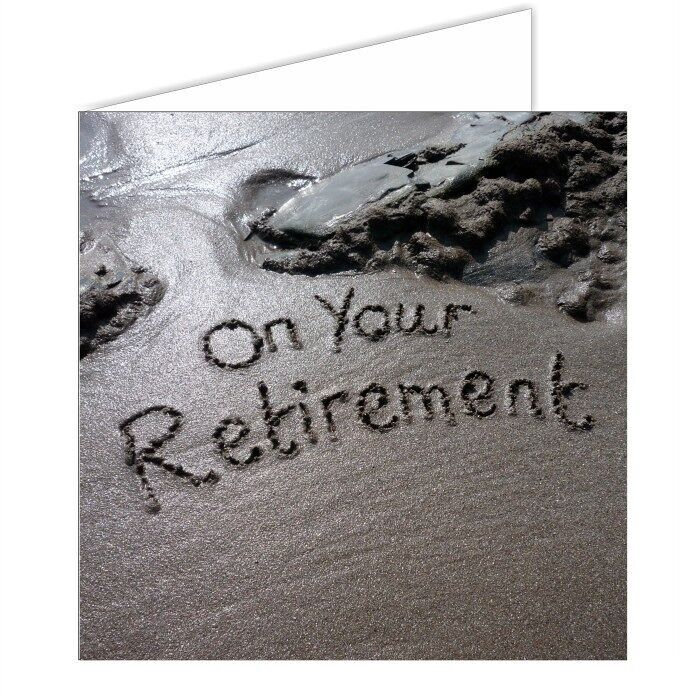 Biglietto SandScript "Sul tuo pensionamento"