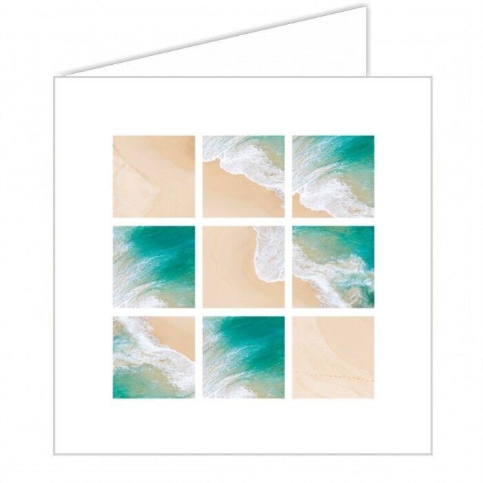 Biglietto d'auguri con griglia di onde