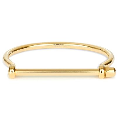 Gold screw cuff bracelet