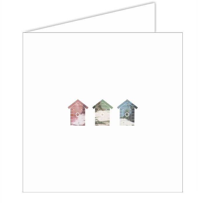 Biglietto d'auguri per capanne sulla spiaggia