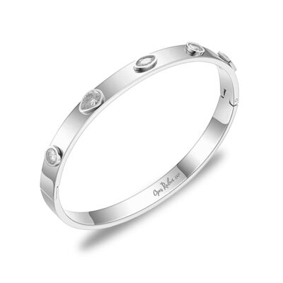 Silver constellation bangle