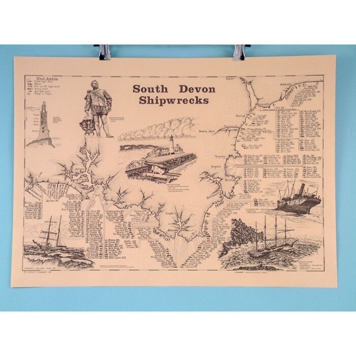 Naufragi del Devon meridionale 63x45cm, pergamena