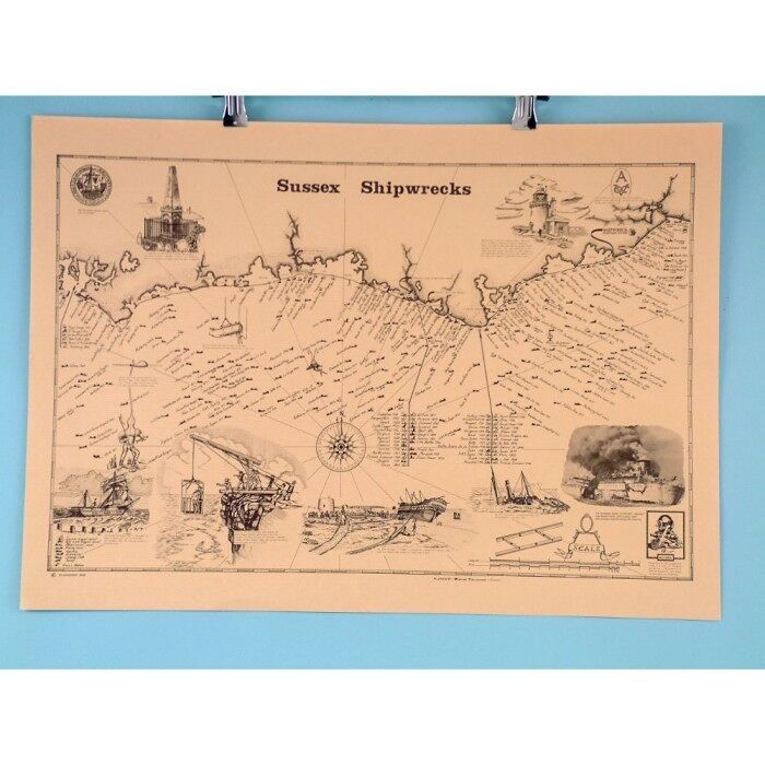 Naufragi del Sussex 63x45cm, pergamena