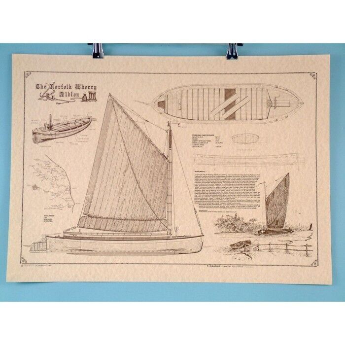 Norfolk Wherry "Albion" 63x45cm, Rotolo