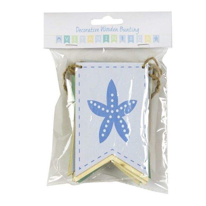 Bandierine in legno "Vitamin Sea", 150 cm