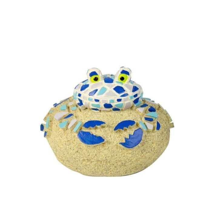 Granchio a mosaico su roccia, 9 cm