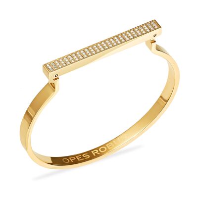 Gold signature bangle