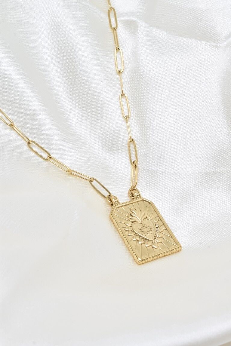 Doppelseitige Love Lucky Edelstahlkette - BJ210266OR