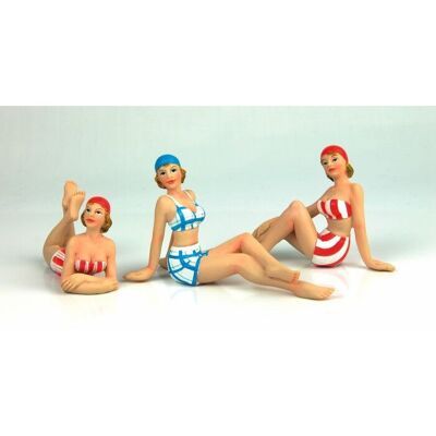 Beach Ladies, 10 cm, 3 assortiti