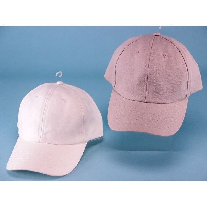 Cappellino da baseball in tela con chiusura in velcro, 2 colori assortiti