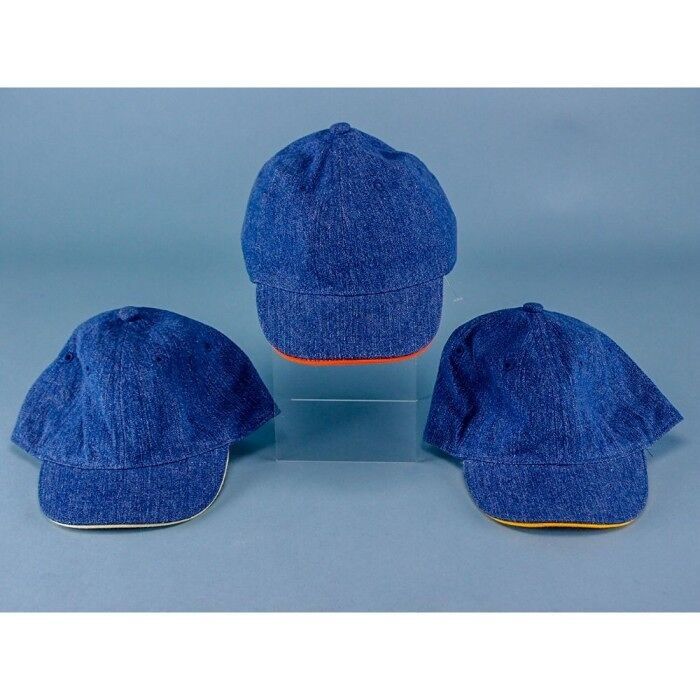 Cappellino in denim lavato per bambini con rifiniture, 2 colori assortiti