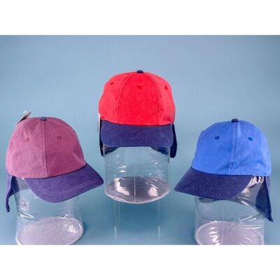 Gorra infantil con solapa para el cuello, 3 unidades surtidas