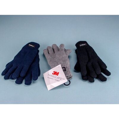 Guantes de punto Thinsulate para niños, 3 surtidos