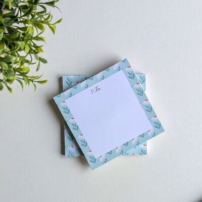 Set of 2 Square Notepads - Retro Daisies