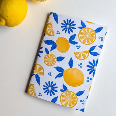 Carnet A5 - Reliure agrafée - Citrons
