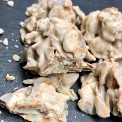 Caramelised Almond Rocks with White Chocolate