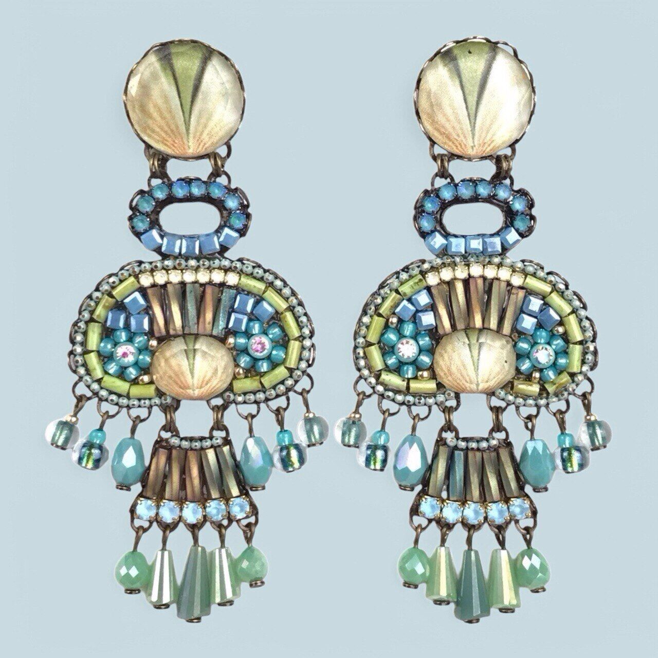 Orecchini in cristallo fatti a mano della collezione Senda