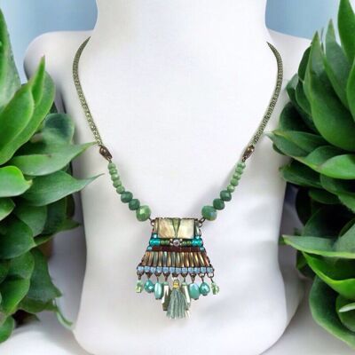 Collier ras du cou en cristal Senda