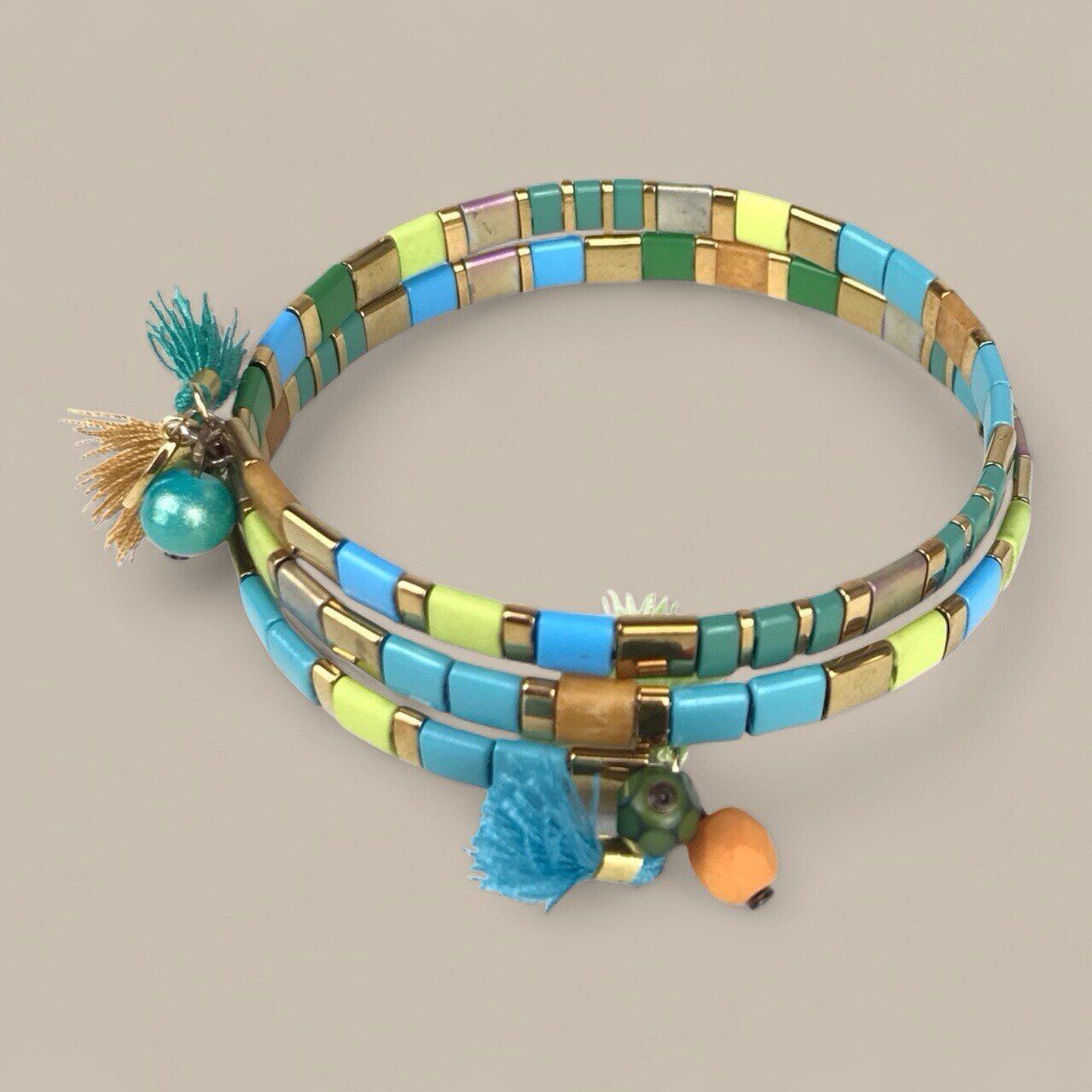 Bracciale tila in ematite fatto a mano SENDA