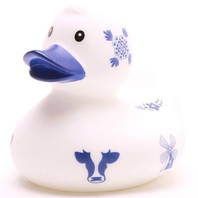 Canard de bain en porcelaine de Delft - canard en caoutchouc