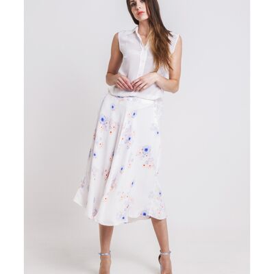 Beach Flower Midi Skirt