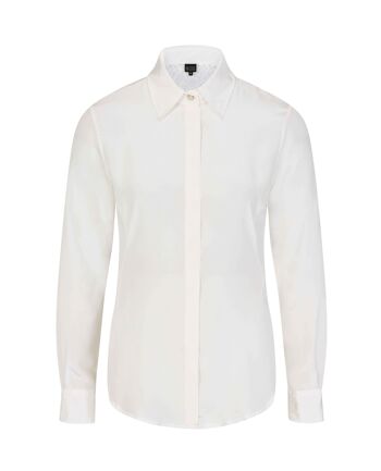 Chemise Ajustée En Soie Ivoire 2