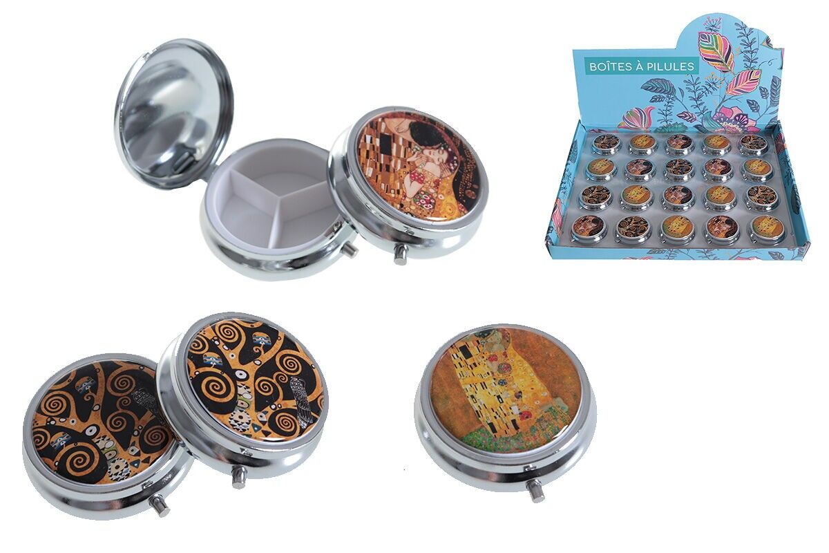 ESPOSITORE 20 PORTAPILLOLE 3 DECORAZIONI ASSORTITE DI KLIMT - ESSENZIALE