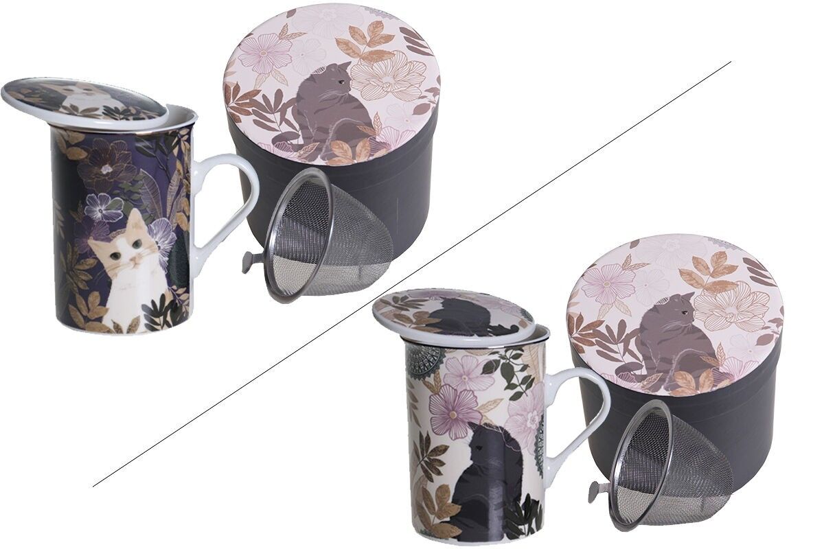 TAZZA DA TÈ IN PORCELLANA DA 300 ML – GATTI ASSORTITI FLORABELLE