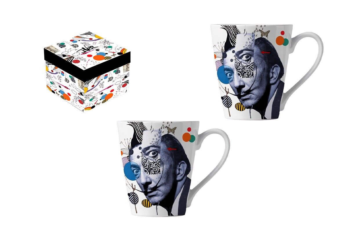 SET DI 2 TAZZE IN PORCELLANA 300 ML – DALI, L.JOVER