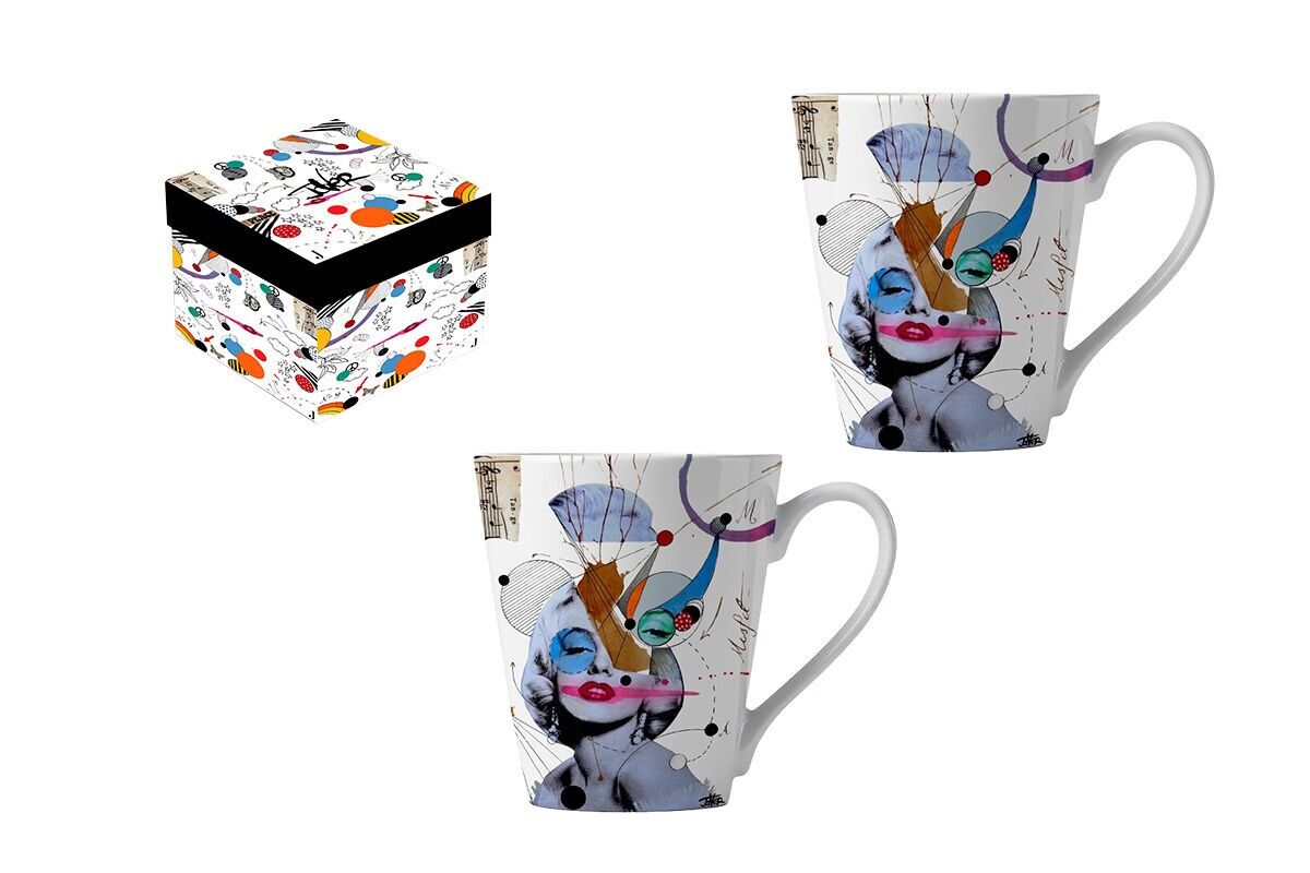 SET DI 2 TAZZE IN PORCELLANA 300 ML – MARILYN, L.JOVER