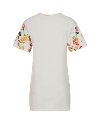 Robe t-shirt en coton crème 2