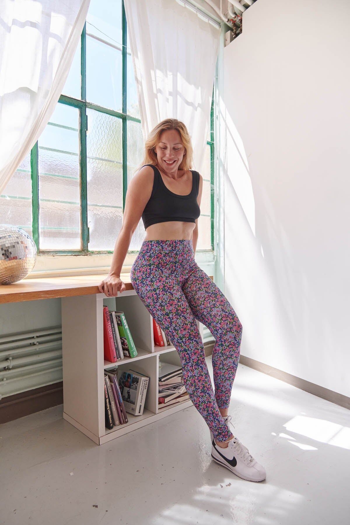 Leggings in cotone biologico - Viola Confetti