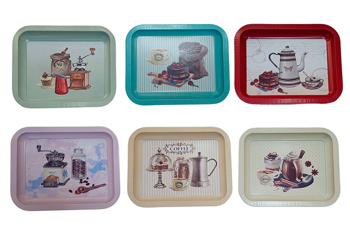 VASSOI IN METALLO P.MR.MODELLI VINTAGE ASSORTITI X6 - SCATOLA