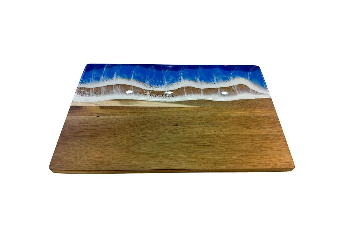 PANNELLO RETTANGOLARE IN ACACIA E RESINA EPOSSIDICA - HOME