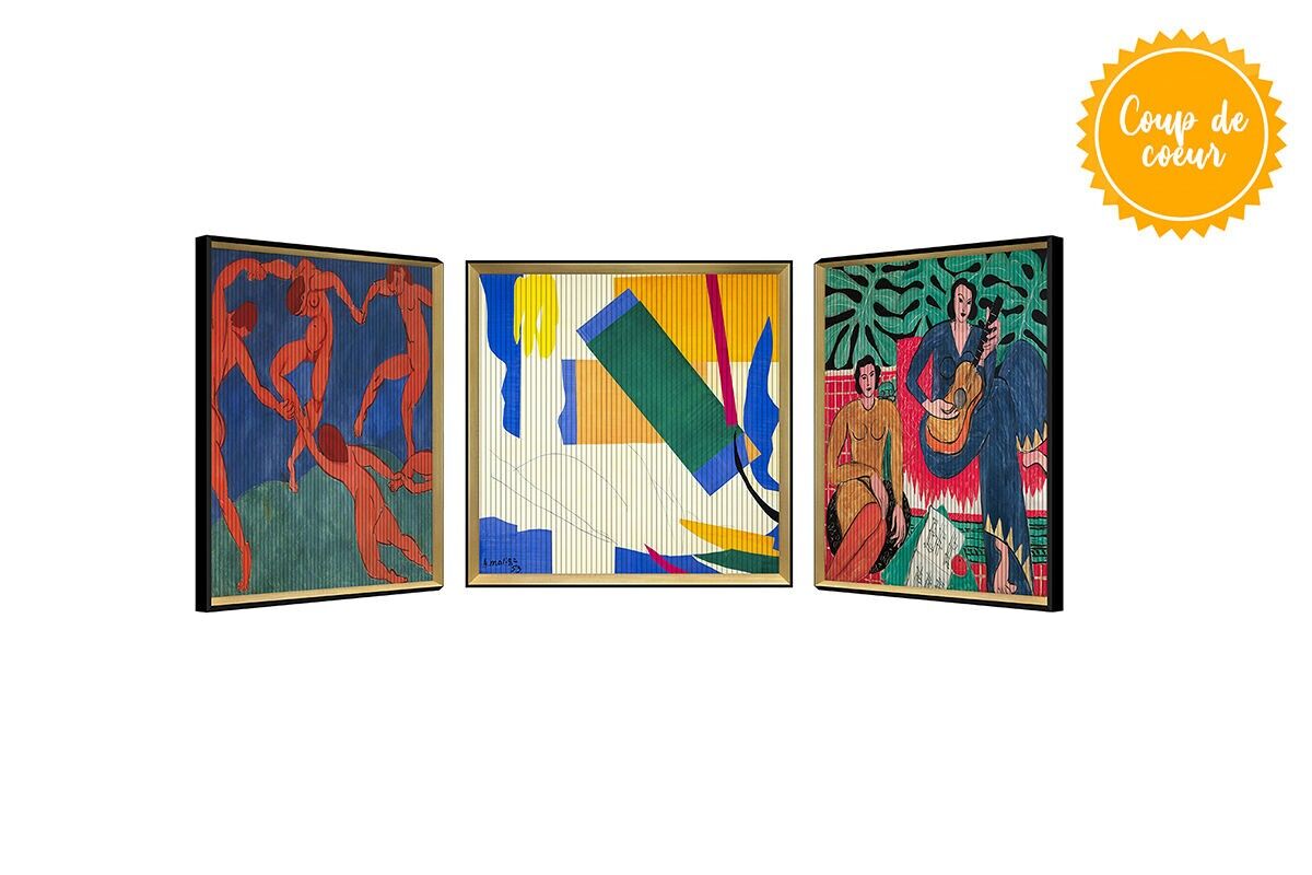 TA5827 - MATISSE PITTURA CINETICA CORNICE ORO 80*80 - GALLERIA