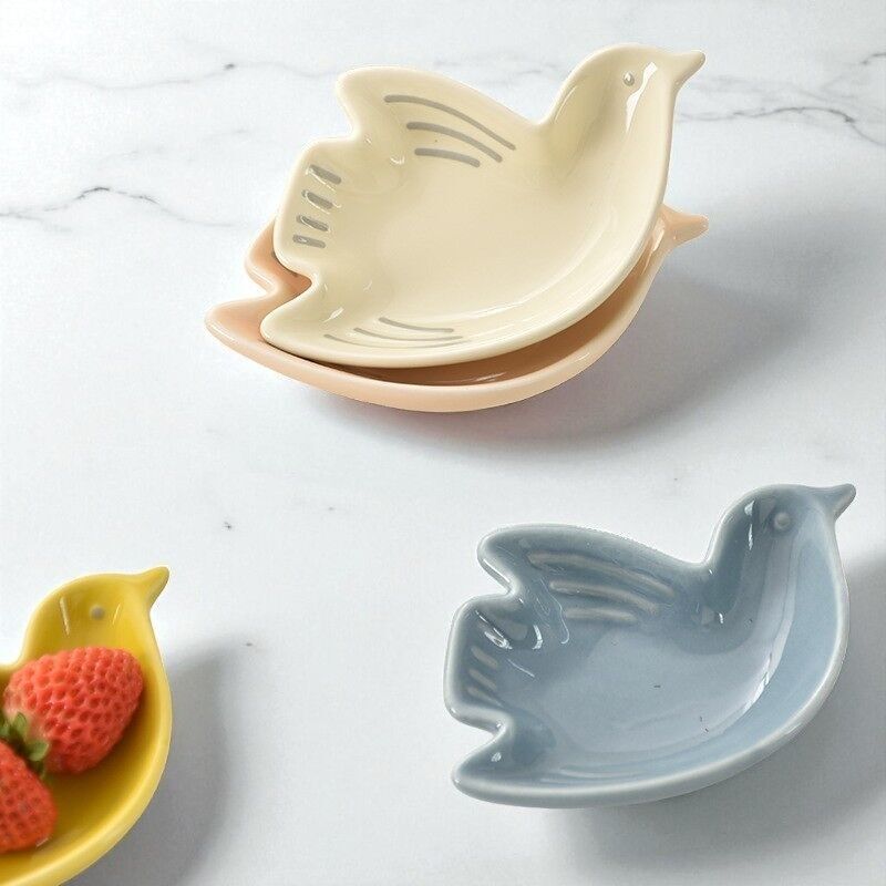 Kreative kleine Keramikschale in Vogelform | Soßenteller
