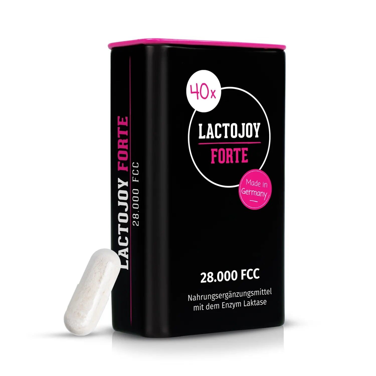 LactoJoy Forte - Capsule di lattasi per intolleranza al lattosio 28000 FCC - 40 capsule